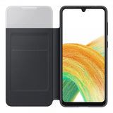 Samsung Alkuperäinen Galaxy A33 5G Kotelo Smart S View Wallet Cover Musta