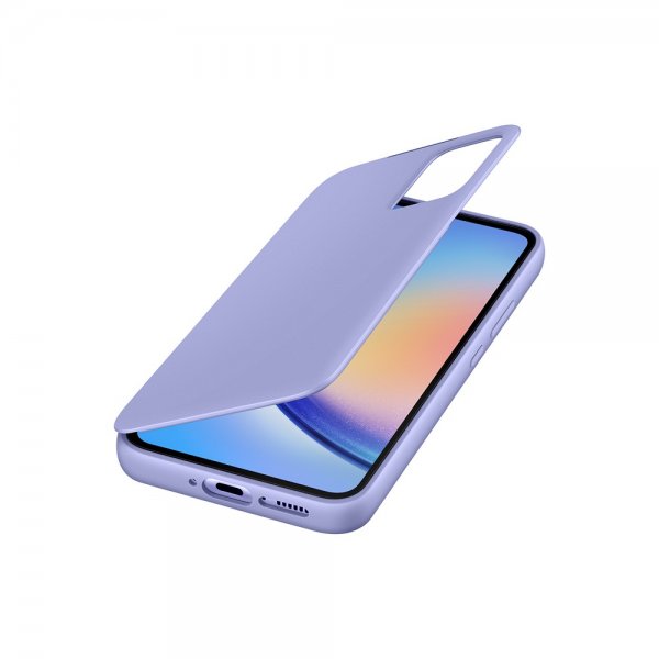 Samsung Alkuperäinen Galaxy A34 5G Fodral Smart View Wallet Cover Mustikka