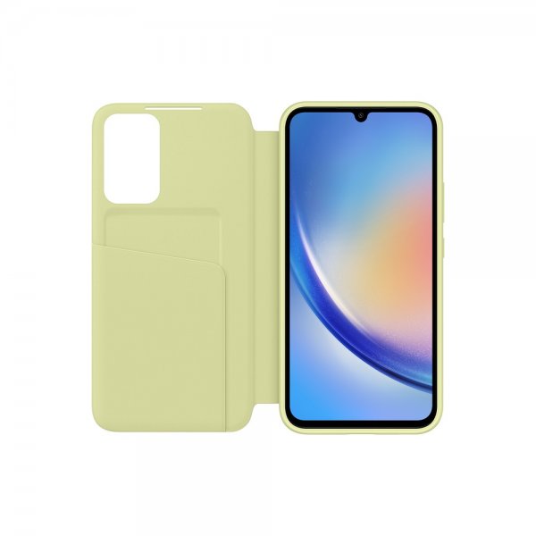 Samsung alkuperäinen Galaxy A34 5G Smart View -lompakkokotelo, lime
