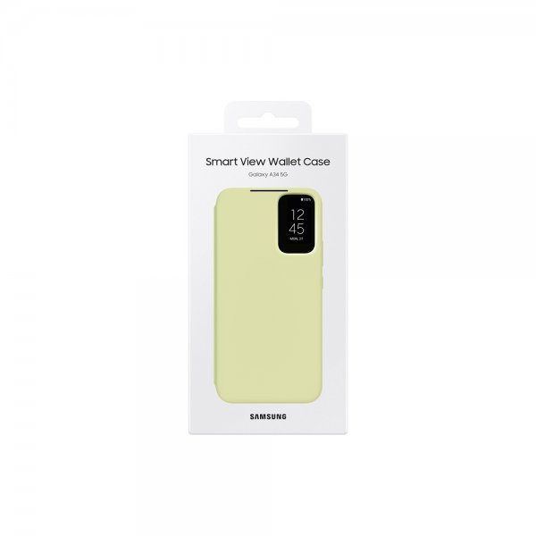 Samsung alkuperäinen Galaxy A34 5G Smart View -lompakkokotelo, lime