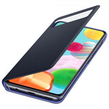 Samsung Alkuperäinen Galaxy A41 -suojakotelo Smart S View Wallet Cover, musta