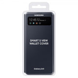 Samsung Alkuperäinen Galaxy A41 -suojakotelo Smart S View Wallet Cover, musta