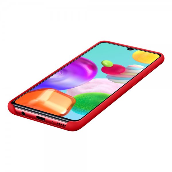 Samsung Alkuperäinen Galaxy A41 Silikonikuori Punainen