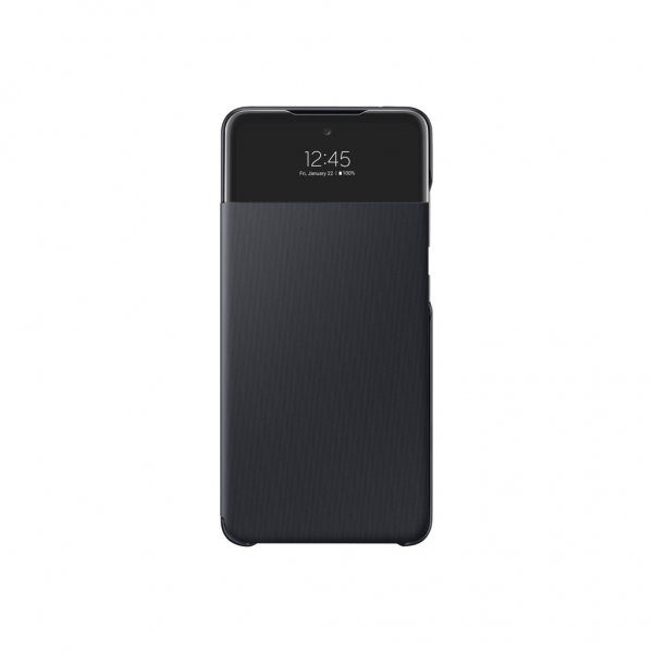 Samsung alkuperäinen Galaxy A52/A52s 5G -suojakotelo Smart S View Wallet Cover, musta