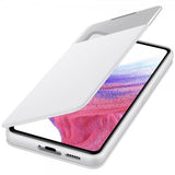 Samsung alkuperäinen Galaxy A53 5G kotelo Smart S View Wallet Cover, valkoinen