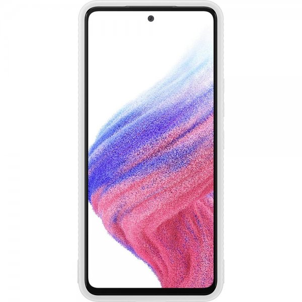 Samsung Original Galaxy A53 5G -suojakuori Protective Standing Cover läpinäkyvä valkoinen