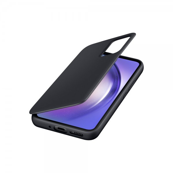 Samsung alkuperäinen Galaxy A54 5G -suojakotelo Smart View Wallet Case, musta