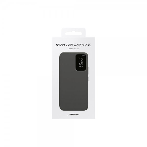 Samsung alkuperäinen Galaxy A54 5G -suojakotelo Smart View Wallet Case, musta