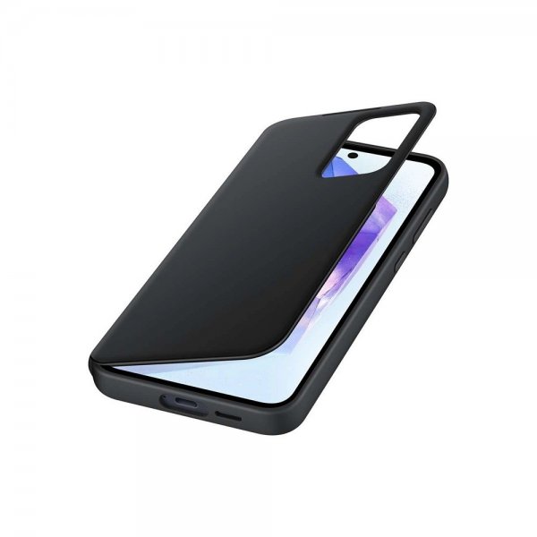 Samsung Alkuperäinen Galaxy A55 Suojakotelo Smart View Wallet Case Musta