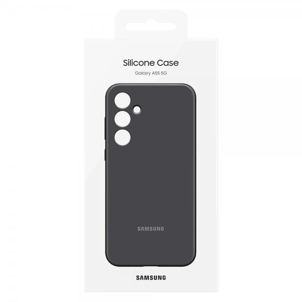 Samsung Original Galaxy A55 -silikonisuojakuori, musta