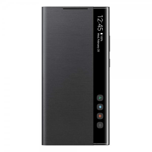 Samsung Original Galaxy Note 20 Ultra -suojakuori Clear View Cover, musta