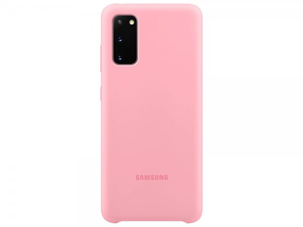 Samsung Alkuperäinen Galaxy S20 Silikonikuori Pinkki