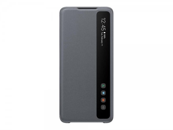 Samsung alkuperäinen Galaxy S20 Ultra -kotelo, Smart Clear View Cover, harmaa
