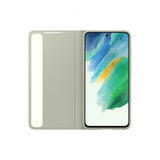 Samsung Original Galaxy S21 FE -suojakuori Smart Clear View Cover, oliivinvihreä