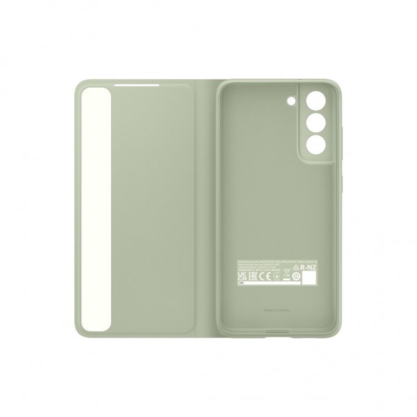 Samsung Original Galaxy S21 FE -suojakuori Smart Clear View Cover, oliivinvihreä