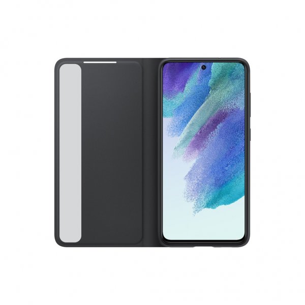 Samsung Alkuperäinen Galaxy S21 FE -suojakuori Smart Clear View Cover, musta