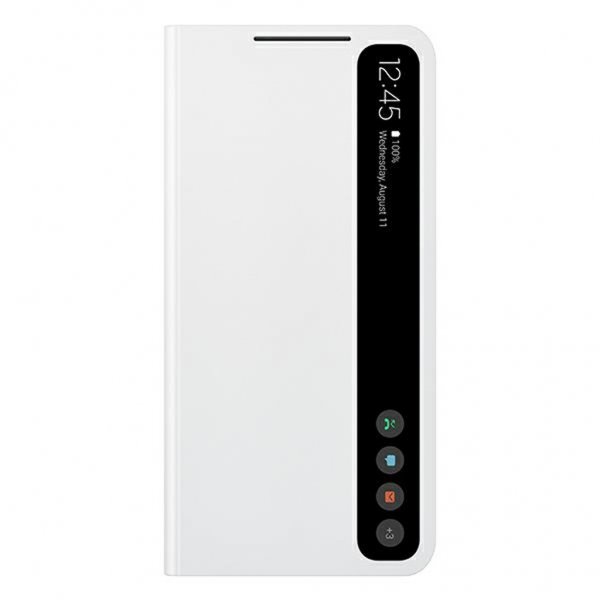 Samsung Alkuperäinen Galaxy S21 FE -suojakuori Smart Clear View Cover, valkoinen