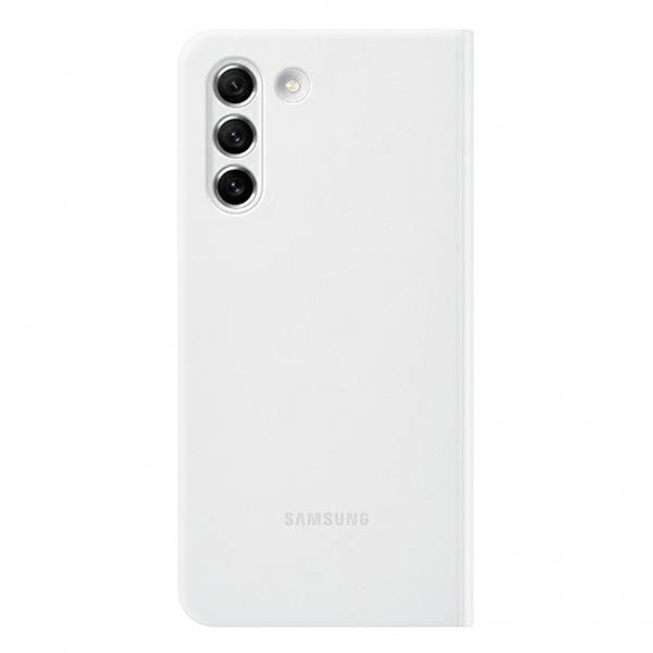 Samsung Alkuperäinen Galaxy S21 FE -suojakuori Smart Clear View Cover, valkoinen