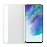 Samsung Alkuperäinen Galaxy S21 FE -suojakuori Smart Clear View Cover, valkoinen