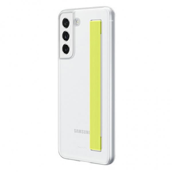 Samsung Original Galaxy S21 FE -suojakuori Slim Strap Cover, valkoinen