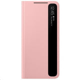 Samsung Original Galaxy S21 -kotelo Smart Clear View Cover vaaleanpunainen