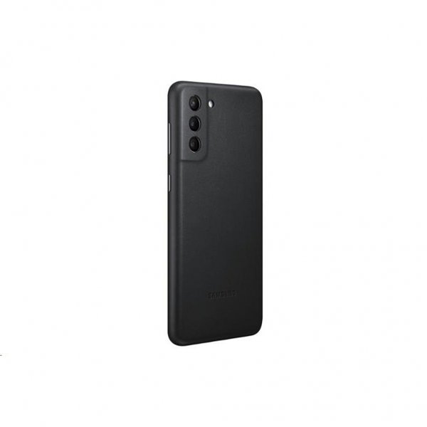 Samsung alkuperäinen Galaxy S21 Plus -kuori, nahkakansi, musta