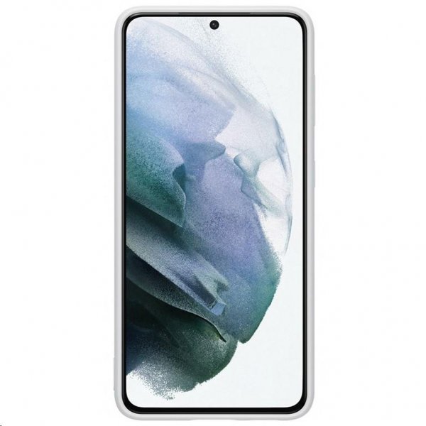 Samsung Original Galaxy S21 Plus -kuori silikonisuojus vaaleanharmaa
