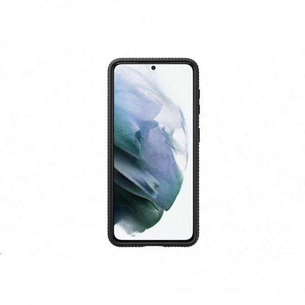 Samsung alkuperäinen Galaxy S21 -suojakuori jalustalla, musta
