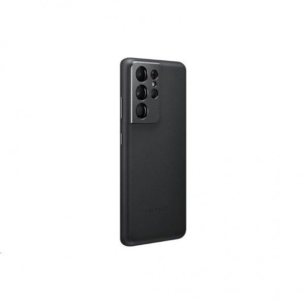 Samsung Alkuperäinen Galaxy S21 Ultra Suojakuori Nahka Musta
