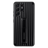 Samsung Alkuperäinen Galaxy S21 Ultra Suojakuori Jalustalla Musta