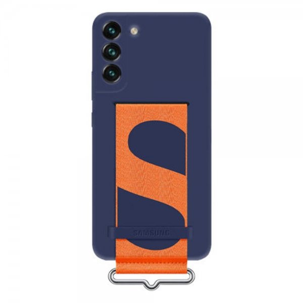 Samsung Original Galaxy S22 Plus -silikonikuori hihnalla, tummansininen