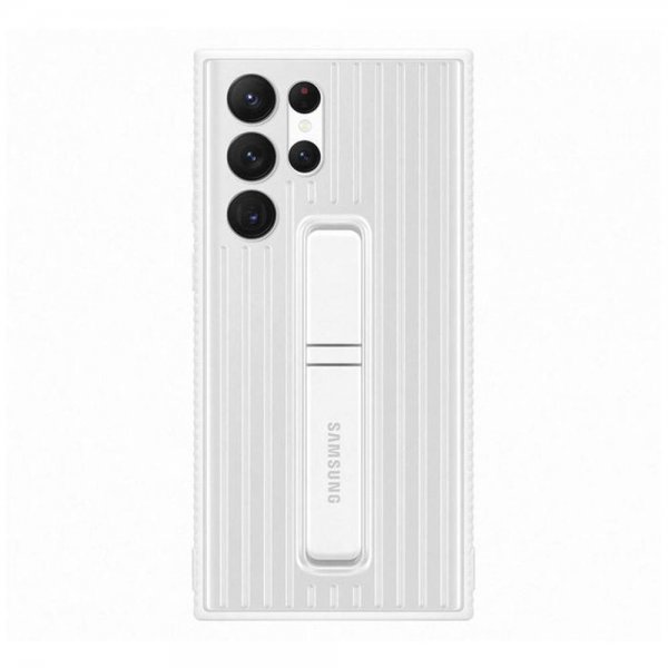 Samsung alkuperäinen Galaxy S22 Ultra -suojakuori, telineellinen suojakuori, valkoinen