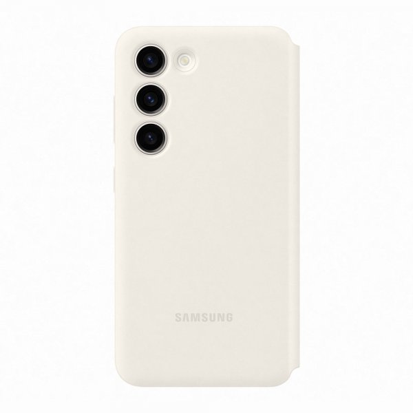 Samsung alkuperäinen Galaxy S23 Smart View Wallet Cover, Cream