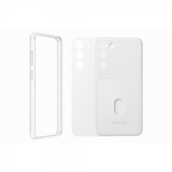 Samsung Alkuperäinen Galaxy S23 Plus Suojakuori Frame Case Valkoinen