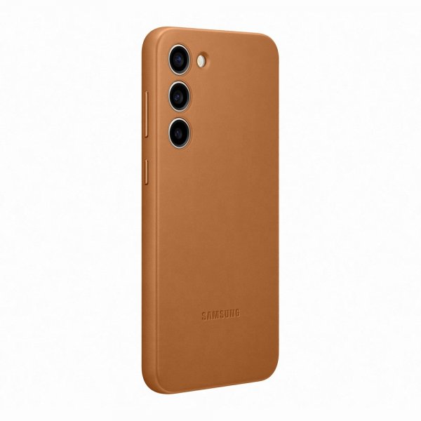 Samsung Original Galaxy S23 Plus -nahkasuojakuori, Camel