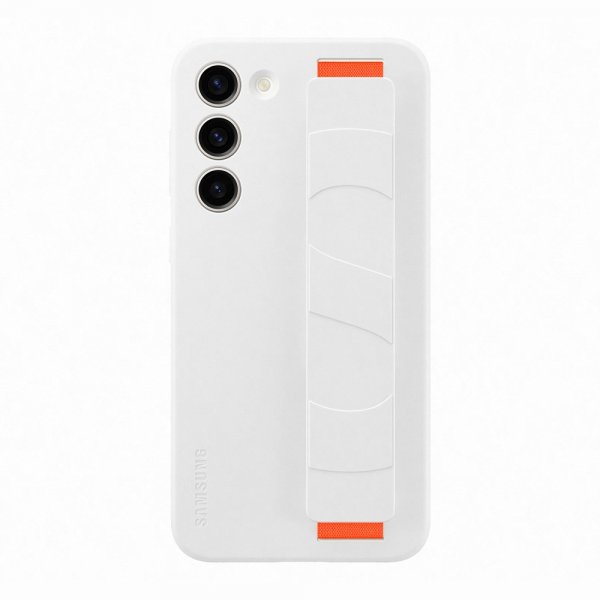 Samsung Original Galaxy S23 Plus -suojakuori Silicone Grip Case, valkoinen