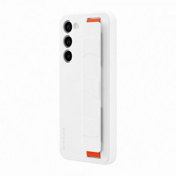 Samsung Original Galaxy S23 Plus -suojakuori Silicone Grip Case, valkoinen