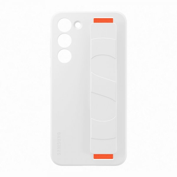 Samsung Original Galaxy S23 Plus -suojakuori Silicone Grip Case, valkoinen