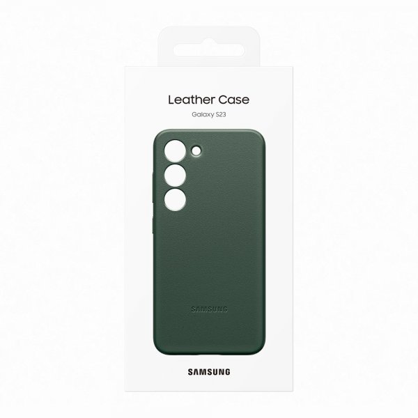 Samsung Original Galaxy S23 Kuori Leather Cover Vihreä