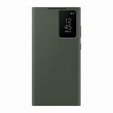 Samsung Alkuperäinen Galaxy S23 Ultra Kotelo Smart View Wallet Case Khaki