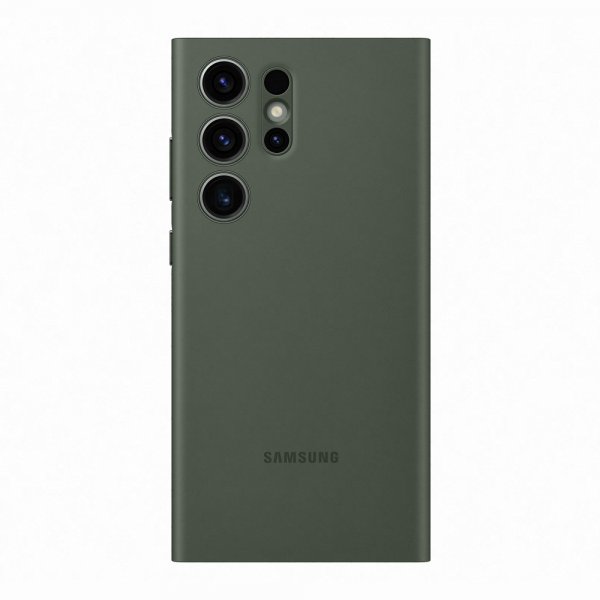 Samsung Alkuperäinen Galaxy S23 Ultra Kotelo Smart View Wallet Case Khaki