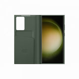 Samsung Alkuperäinen Galaxy S23 Ultra Kotelo Smart View Wallet Case Khaki