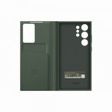 Samsung Alkuperäinen Galaxy S23 Ultra Kotelo Smart View Wallet Case Khaki