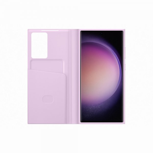 Samsung Original Galaxy S23 Ultra -kotelo, Smart View Wallet Case, Lavender
