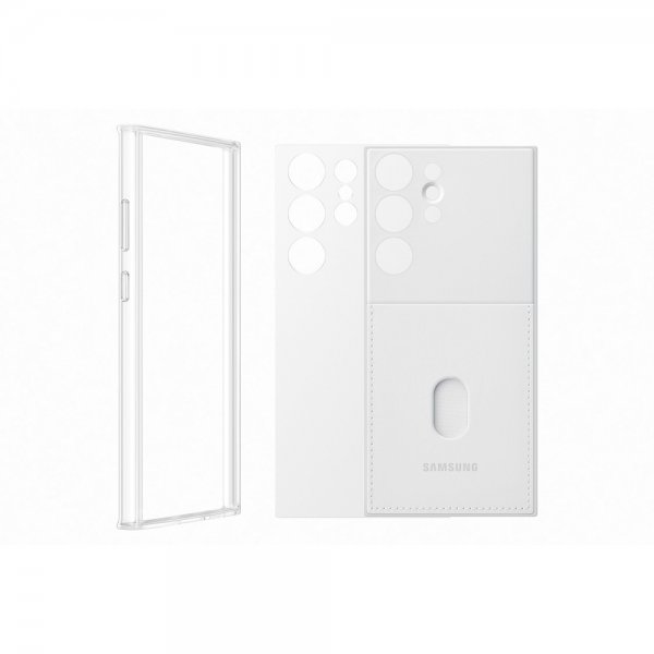 Samsung Alkuperäinen Galaxy S23 Ultra Kuori Frame Case Valkoinen