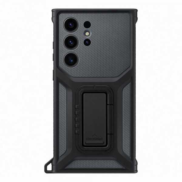 Samsung Alkuperäinen Galaxy S23 Ultra Suojakuori Rugged Gadget Case, musta