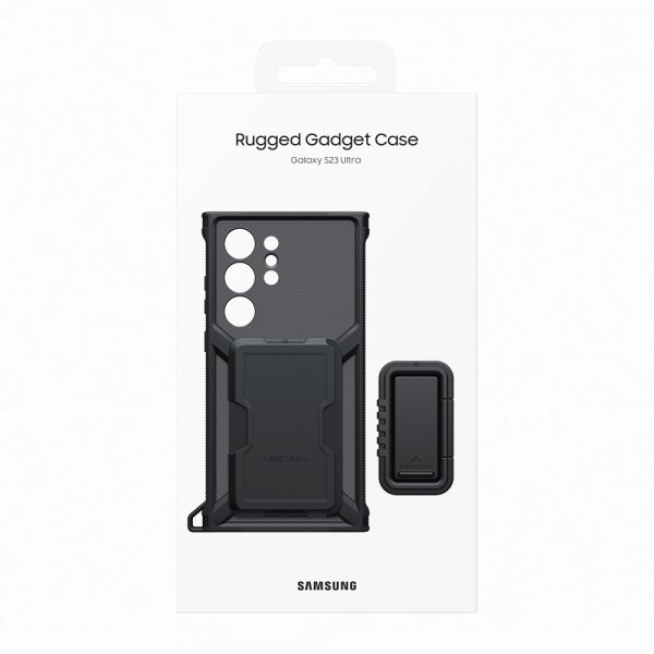 Samsung Alkuperäinen Galaxy S23 Ultra Suojakuori Rugged Gadget Case, musta