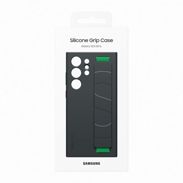 Samsung Original Galaxy S23 Ultra Silikoninen Grip Case Musta
