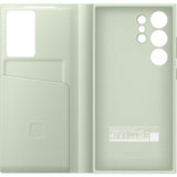 Samsung Alkuperäinen Galaxy S24 Ultra Kotelo Smart View Wallet Case Vaaleanvihreä