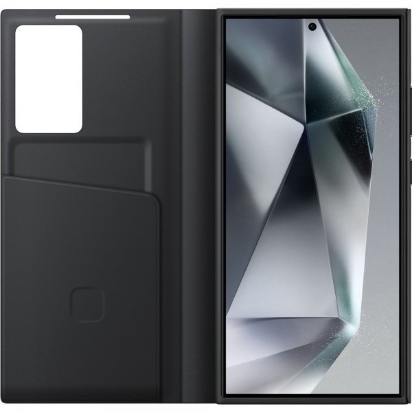 Samsung Alkuperäinen Galaxy S24 Ultra Kotelo Smart View Wallet Case Musta